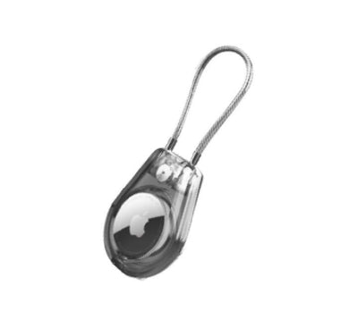 COTECi Steel Wire Rope Protective Shell for Airtag ( Transparent Black)