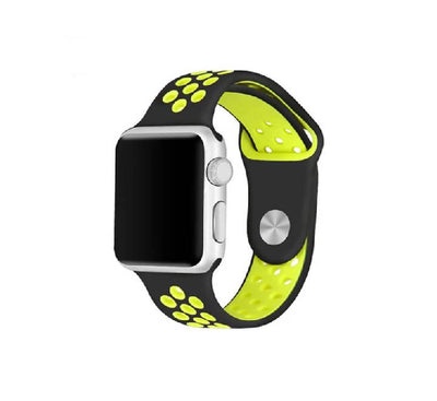 COTECi W12 Sports Dot Band for Apple Watch (44/45/46/49mm) Black + Yellow