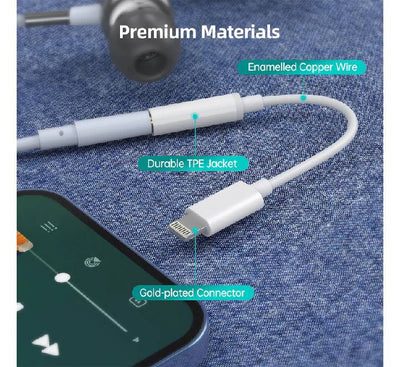 Choetech Lightning to 3.5mm Audio Jack AUX005 (White)