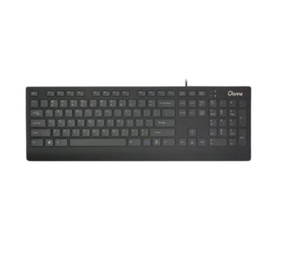 Crome CK198U wired office keyboard in black, clean front-facing full size view.