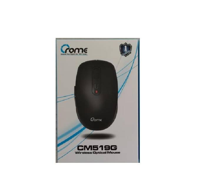 Close-up view of the adjustable DPI switch button on the Crome CM519G cordless mouse.