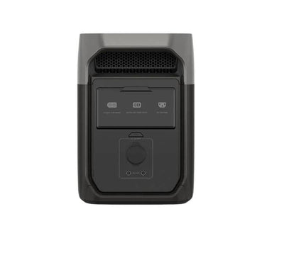 Side view of EcoFlow DELTA 3 showing 6 AC outlets and 1800W power output capability.