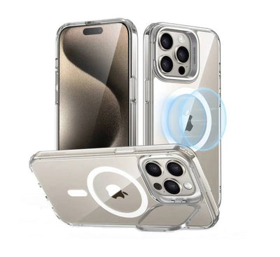 ESR Classic Hybrid Case With Stash Stand (HaloLock) iPhone 15 Pro (Clear)