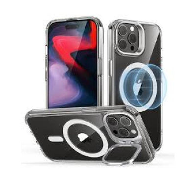 ESR Classic Hybrid Clear Case With Stash Stand Halolock For iPhone 16 Pro Max
