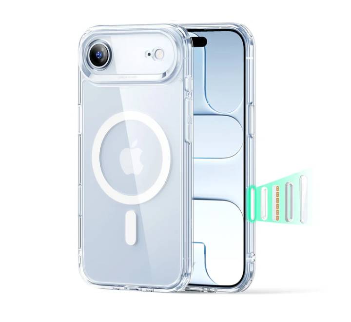 ESR Classic Hybrid Magnetic Case (Camera Control) Compatible With iPhone Air (Clear)