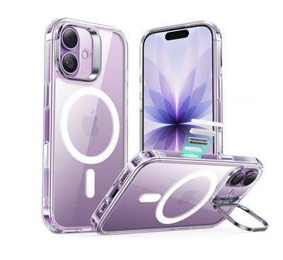 ESR Classic Hybrid Magnetic Case (Camera Control,Stash Stand) Compatible With iPhone 17 (Clear)
