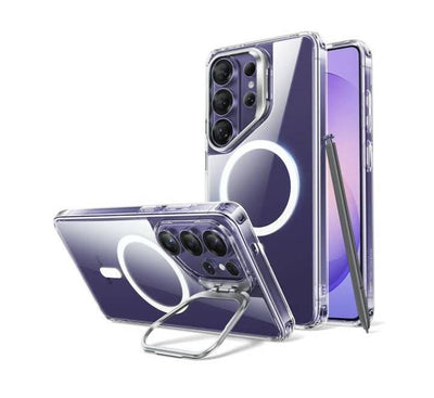 ESR Classic Hybrid Stash Stand Case (HaloLock) For Samsung S26 Ultra (Clear)