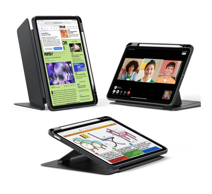 ESR Flip Magnetic Case (Pencil Holder) For iPad Air 11" M3/M4 (Black)