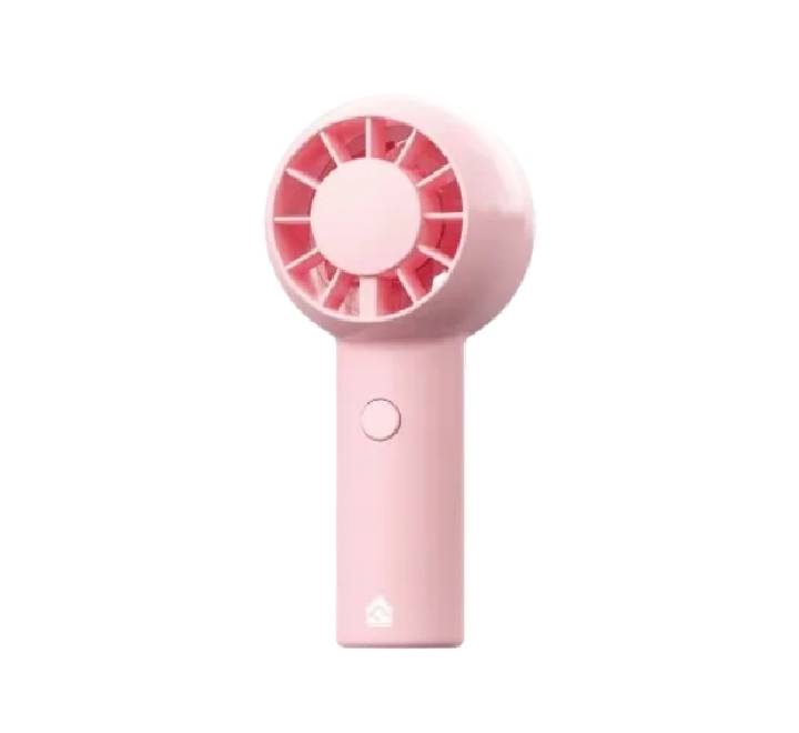 Fantech PAC1 pocket handheld turbo cooler fan in elegant pastel pink with built-in lanyard anchor.
