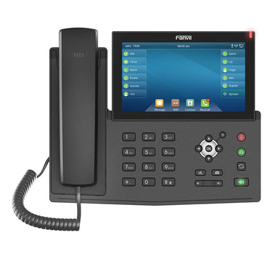 Fanvil X7 Enterprise IP Phone featuring 7-inch color touch display and 20 SIP lines. Best flagship corporate desk phone price in Myanmar.