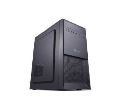 Golden Field Q25B ATX desktop computer casing with power supply, front view - budget PC case available in Myanmar.