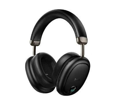 HOCO W76 wireless bluetooth headphones front view with soft ear cushions and adjustable headband