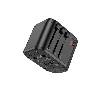 Hoco AC15 Walker three-port PD20W(1C2A) universal conversion charger (Black)