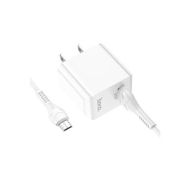 Hoco C98 Proton Single Port QC3.0 Charger Set (Type-c) US White