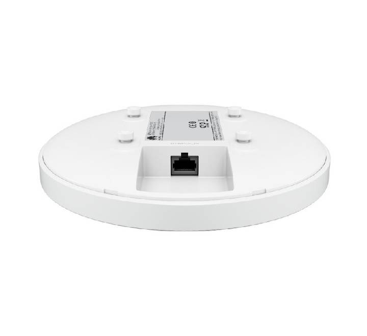 A Huawei eKit AP362E AX3000 enterprise access point cleanly mounted on a ceiling inside a Yangon business infrastructure setting.