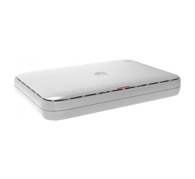 Rear interface of Huawei AR303 router highlighting the 1x GE Combo WAN port, 4x GE LAN ports, and power input.