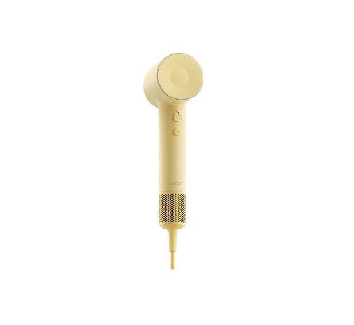 Laifen SE 2 High-Speed Hair Dryer in pastel yellow color front view showing matte finish