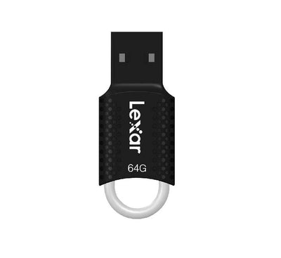 Lexar JumpDrive V40 64GB USB 2.0 Flash Drive in Black front view