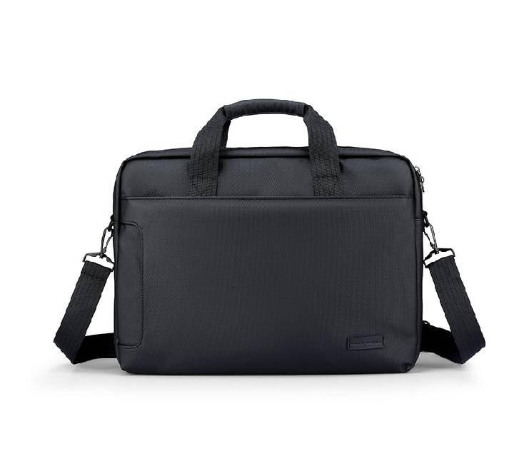 Mark Ryden MR425X 14-inch professional laptop briefcase in black, displaying its sleek waterproof Oxford fabric front face.