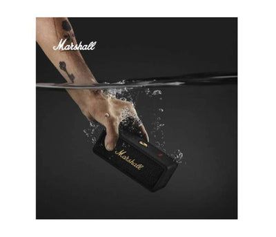 Marshall Emberton III Portable Bluetooth Speaker (Black and Brass)