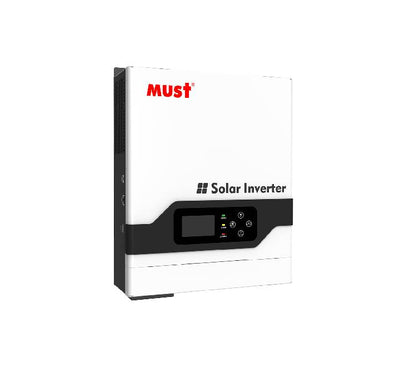 Must PV18-1012VPM II 1kW Hybrid Solar Inverter in White/Green - Best price for home backup in Yangon.