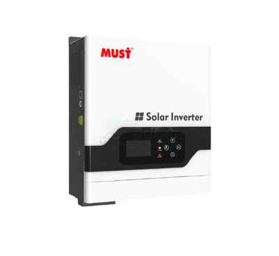 Must PV18-3204VPM 3kW Hybrid Solar Inverter in Signature White and Green — Best Price for Load Shedding Backup in Yangon Myanmar.