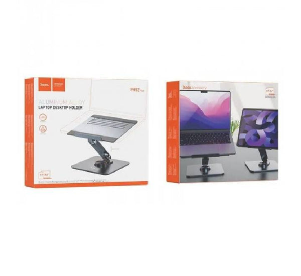 Hoco PH52 Plus Might metal rotating tablet Laptop holder (Metal Gray)