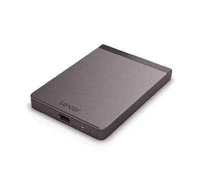 Lexar SL200 1TB retail box package including both USB Type-C to Type-C and Type-A connection cables.