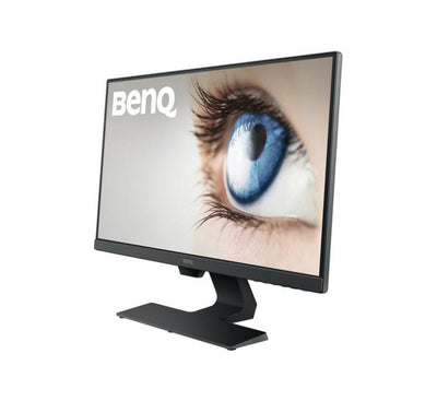 BenQ GW2480 24" ultra-slim bezel eye-care monitor styled on a modern office desk setup for productivity in Yangon.
