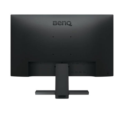 Rear view of BenQ GW2480 monitor highlighting the hidden cable management system, HDMI, DisplayPort, and VGA connection ports.