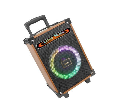 Hoco HA2 Wave Wireless Dual-Mic Outdoor BT Speaker (Wooden Pattern)