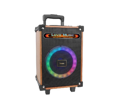Hoco HA2 Wave Wireless Dual-Mic Outdoor BT Speaker (Wooden Pattern)