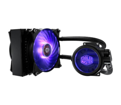 Cooler Master MasterLiquid Pro 120 RGB All-In-One liquid CPU cooler showcasing vivid customization options for gaming PCs in Myanmar.
