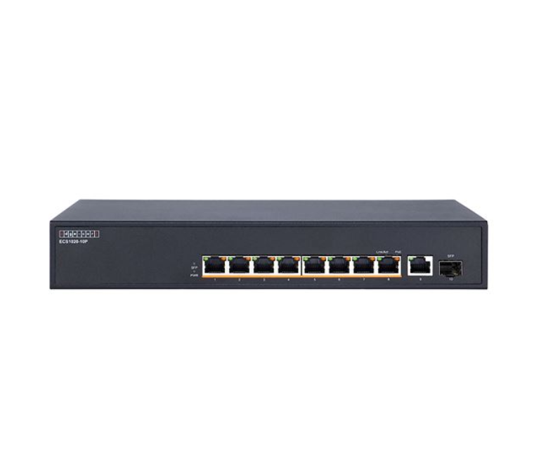 Edgecore ECS1020-10P (1 SFP & 8 PoE) Gigabit Unmanaged PoE Ethernet Router