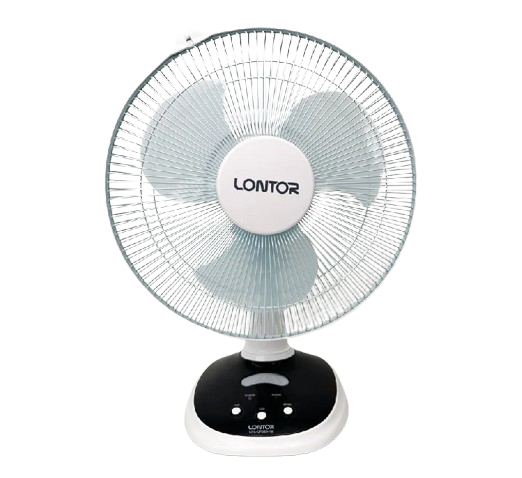 T PRO CTL-CF025-12 12" LONTOR RECHARGEABLE TABLE FAN WITH SOLA CHARGE