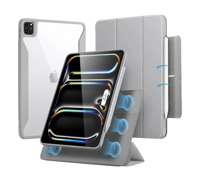 ESR Rebound Hybrid Case 360 Compatible with iPad Pro 13 (Gray)