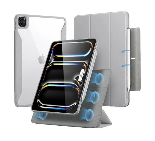 ESR Rebound Hybrid Case 360 Compatible with iPad Pro 13 (Gray)
