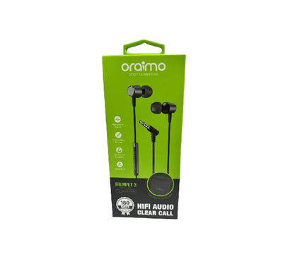 Close up view of the magnetic backs of Oraimo Trumpet 3 earbuds snapped together for hassle-free storage