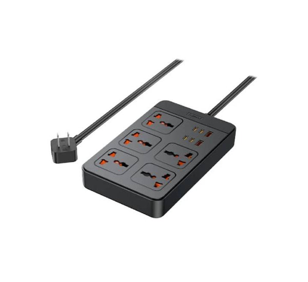 REMAX RP-U195 Kiddy 30W 2A4C 5-Outlets Power Socket (Black)