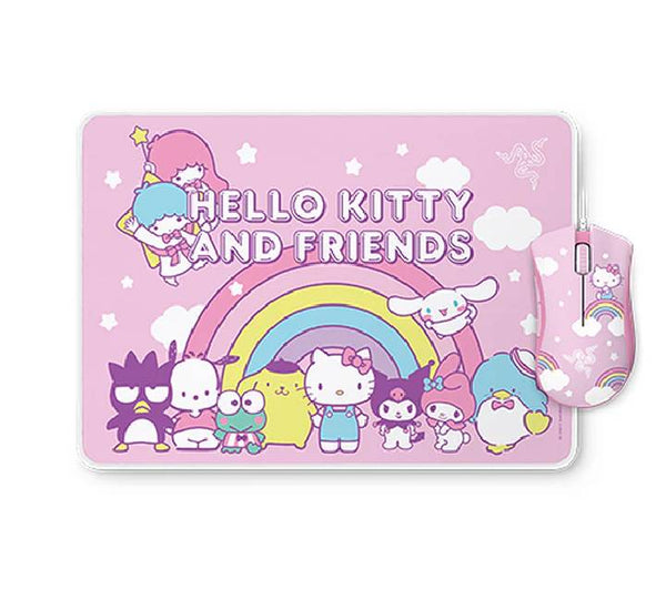 Razer DeathAdder Essential & Goliathus Mouse Mat Bundle - Hello Kitty and Friends Edition