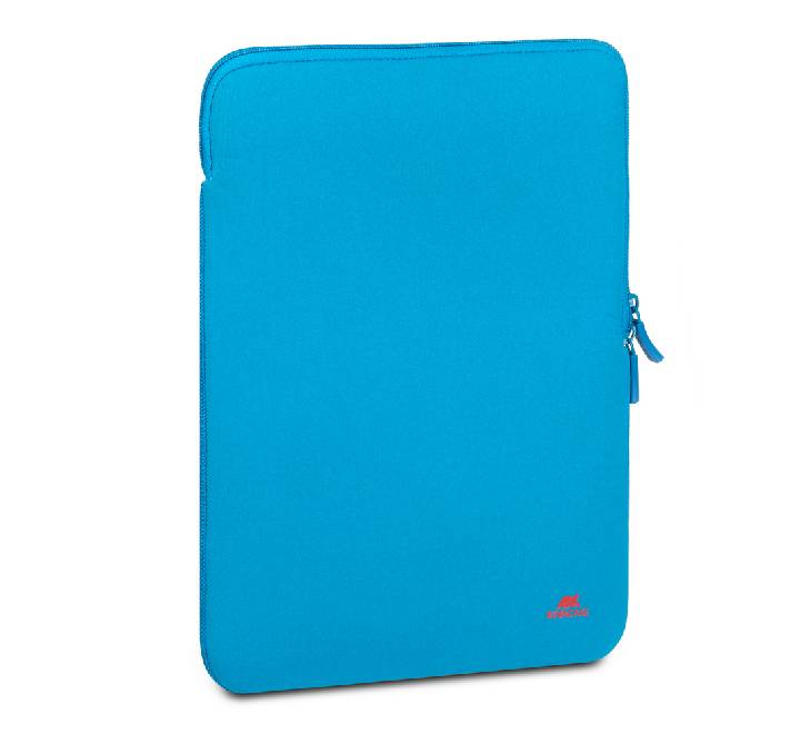 Rivacase 5221 Anti-Shock MacBook 13-inch vertical laptop sleeve in Cobalt Blue, main front view.