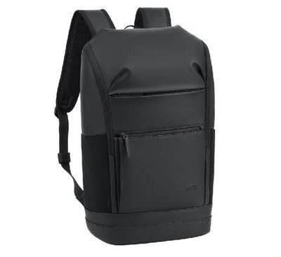 Front view of the Rivacase 7856 Eden Eco 20L Urban Backpack in black, a premium waterproof laptop bag available at the best price in Myanmar.