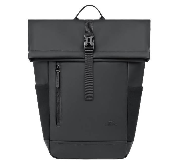 Water-repellent Rivacase 7826 black eco-friendly backpack with padded shoulder straps for daily commutes in Yangon