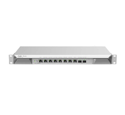 Front view of Ruijie Reyee RG-EG710XS 10-Port Multi-Gigabit Cloud Managed Router showing 4x 2.5G ports, 4x 1G ports, and 2x 10G SFP+ uplink slots