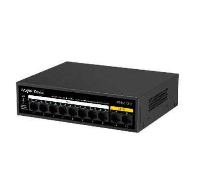 Ruijie RG-ES110F-P front panel DIP switch toggle for 250m extend mode and port isolation