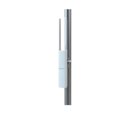 Reyee RG-RAP52-OD outdoor access point mounted on a wall, highlighting its IP65 monsoon-proof casing for Yangon and Mandalay climates.