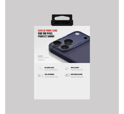 Skinarma Magma Full Aluminium Matte Camera Lens Protector for iPhone 17 Pro Max (Blue)