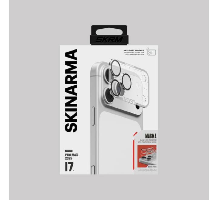 Skinarma Magma Full Aluminium Matte Camera Lens Protector for iPhone 17 Pro Max (Grey)