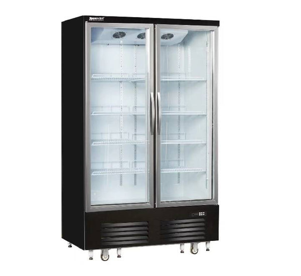 Snow Village LC-1260FX Air Cooling Display Chiller-Black Colour Showcase Freezer