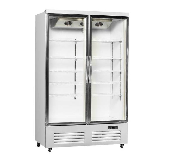 Snow Village LC-1260FX Air Cooling Display Chiller-White Colour Showcase Freezer